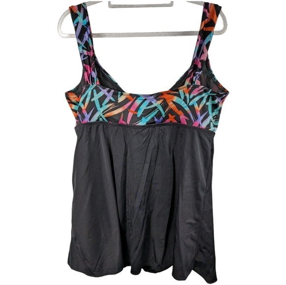 Longitude Tie Front Swim Dress in Sparkler Sz 16 - Picture 2 of 8